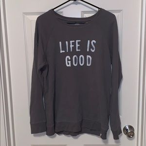 Life is good crew neck